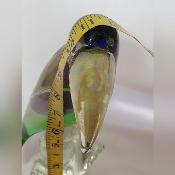 Vintage Murano Glass Toucan 11" Sculpture With Gold Leaf - Picture 7 of 9